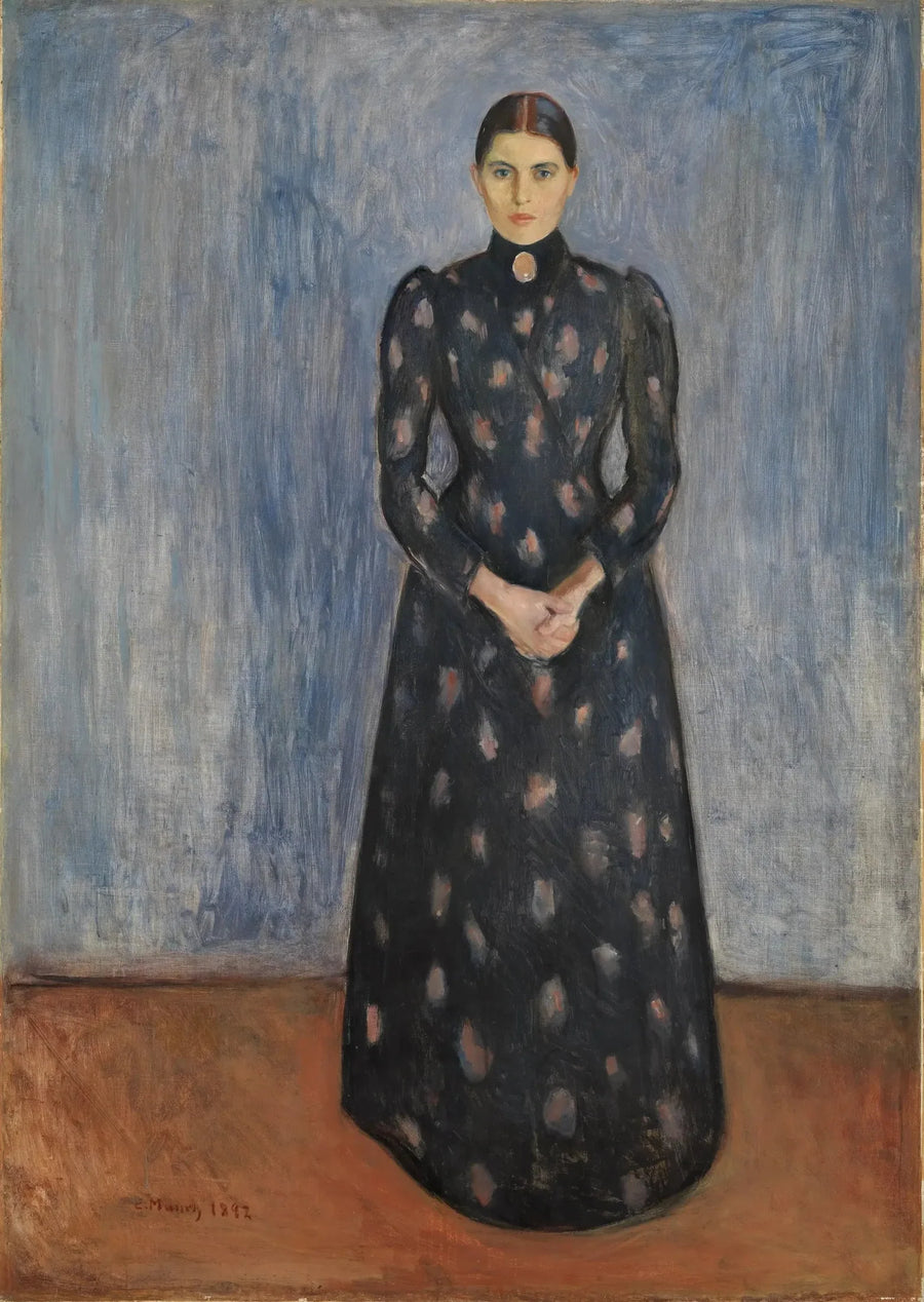 Siyah ve mor içinde Inger - Edvard Munch