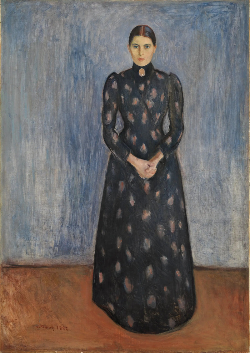 Siyah ve mor içinde Inger - Edvard Munch