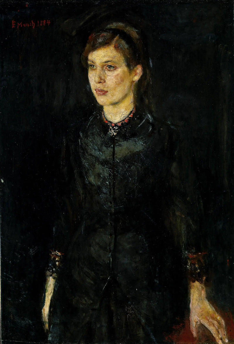 Inger Munch siyah - Edvard Munch