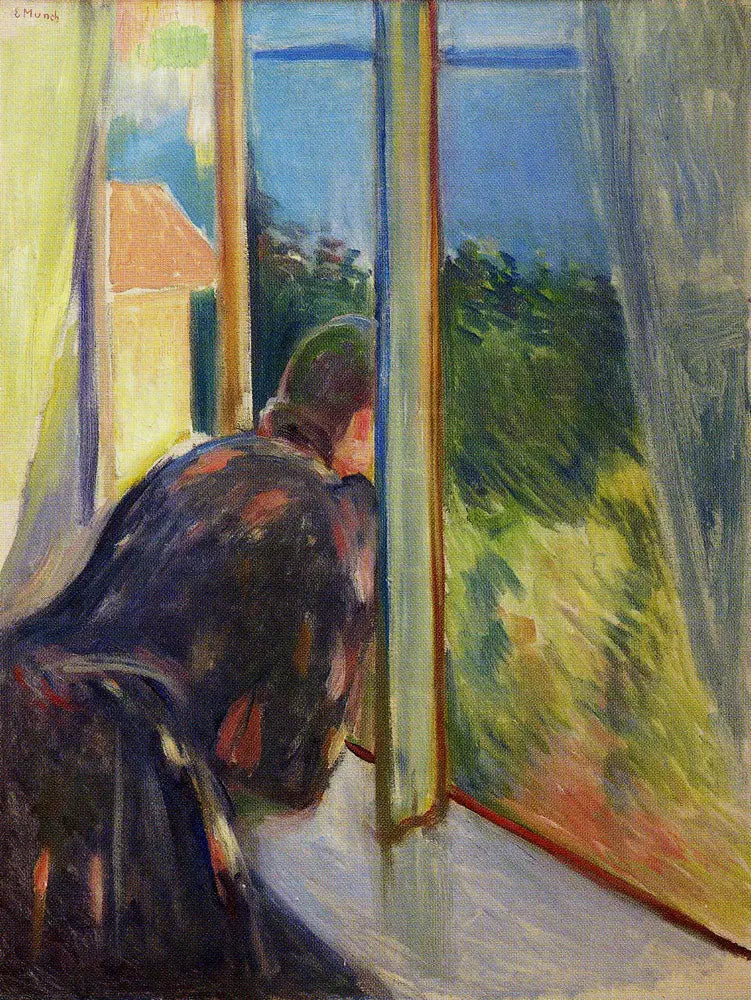 Inger près de la fenêtre - Edvard Munch image 1 reproduction d’œuvre d’art à l’huile
