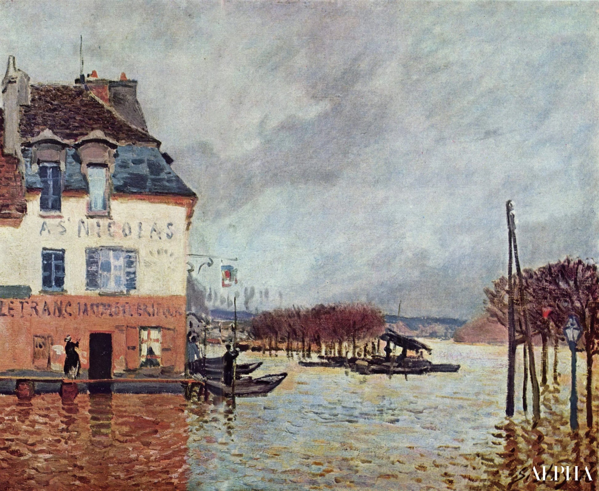 Reproduction du tableau « Inondation à Port-Marly de Alfred Sisley » par Alpha Reproduction en peinture à l’huile