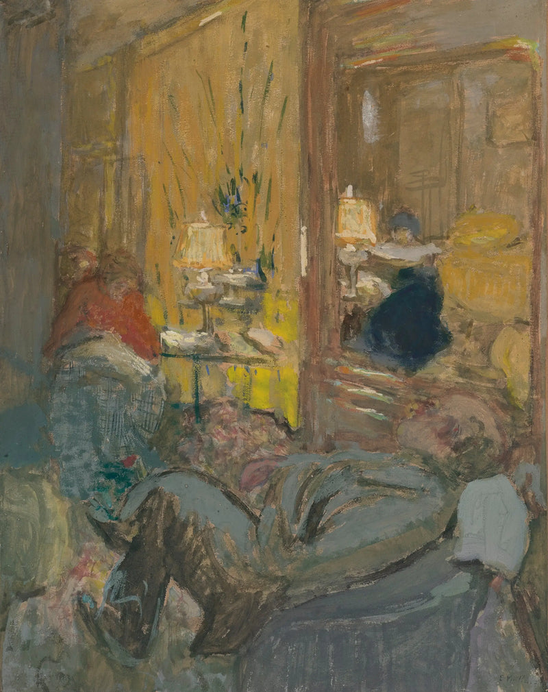 İç Mekân Üç Figürlü - Édouard Vuillard