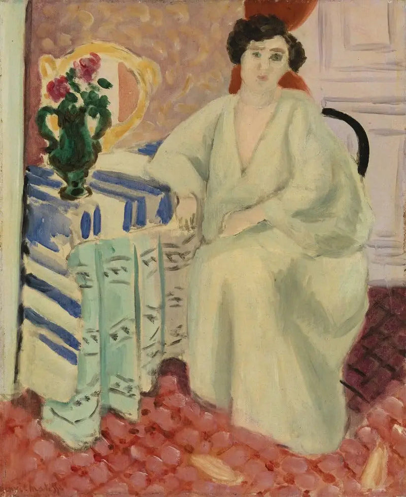 Oturan kişi ile iç mekan - Henri Matisse