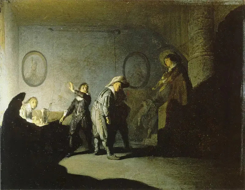 İç Mekan ile Karakterler (Sıcak El) - Rembrandt