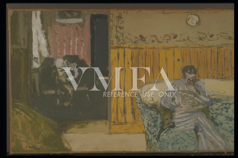 İç Mekanında Bir Adam Okuyor - Édouard Vuillard