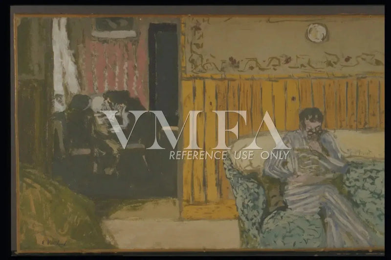 İç Mekanında Bir Adam Okuyor - Édouard Vuillard