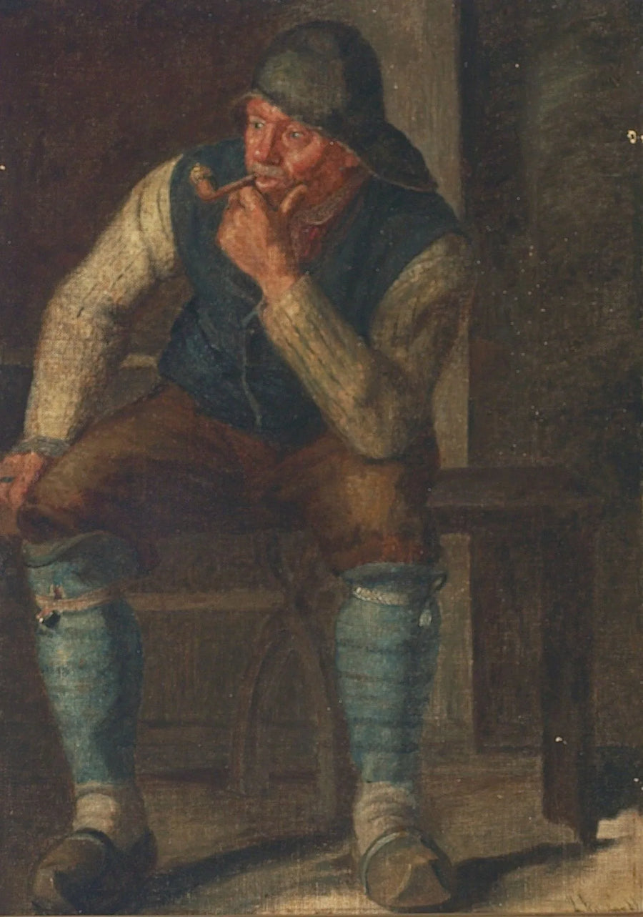İç Mekan ve Bir Balıkçı. - Michael Peter Ancher