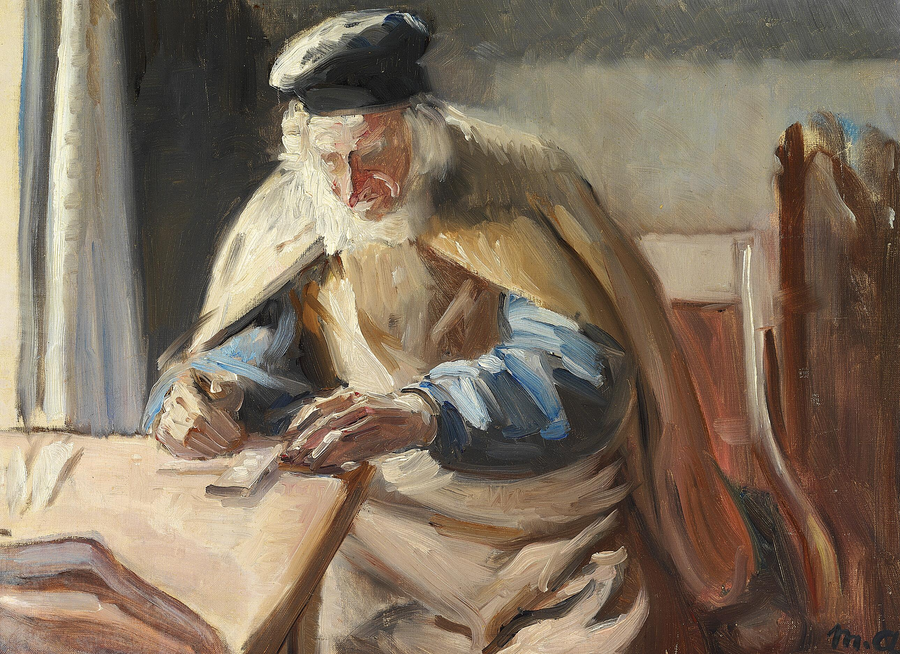 İç Mekan, Yaşlı Bir Adam ile - Michael Peter Ancher