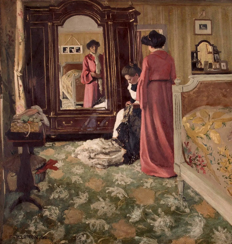 İç Mekan, İki Figürlü Oda - Félix Vallotton