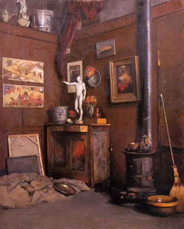Ocaklı Atölye İçi - Gustave Caillebotte