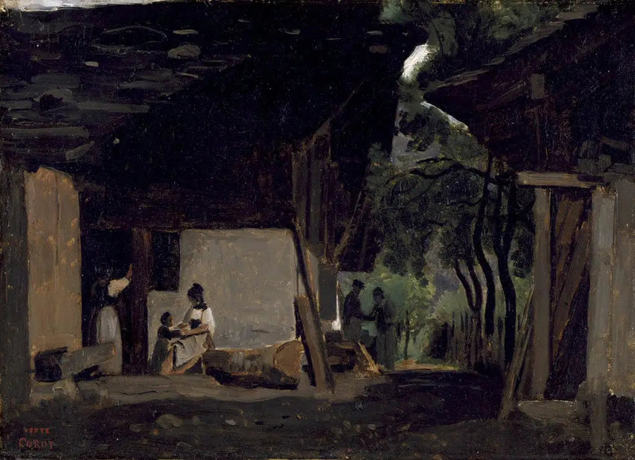 Bern Dağı İç Mekanı - Jean-Baptiste Camille Corot