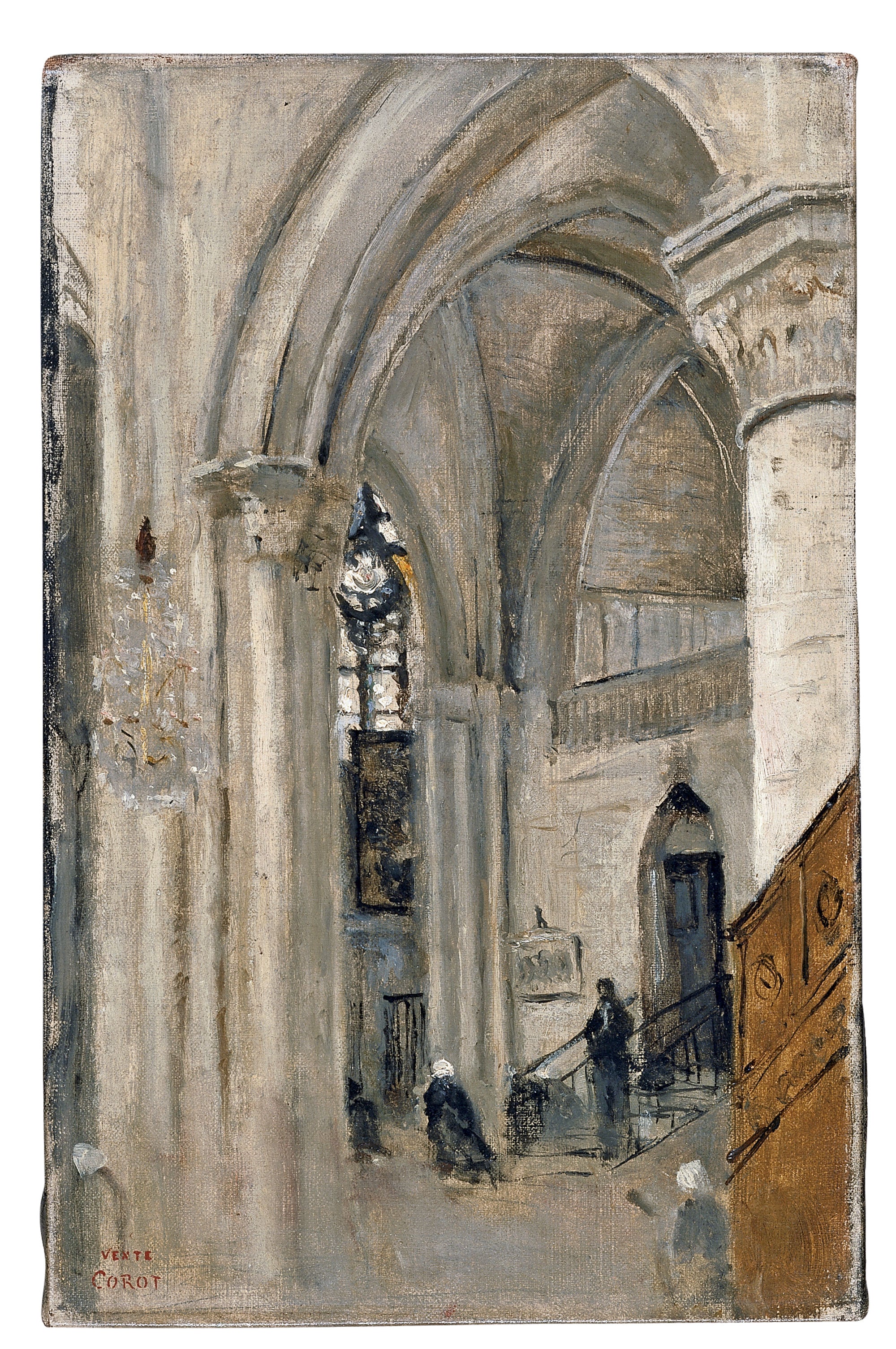 Intérieur de l'église de Mantes - Jean-Baptiste Camille Corot