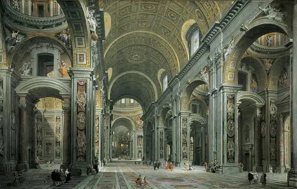 San Pietro iç mekanı, Roma - Giovanni Paolo Panini