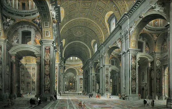 San Pietro iç mekanı, Roma - Giovanni Paolo Panini