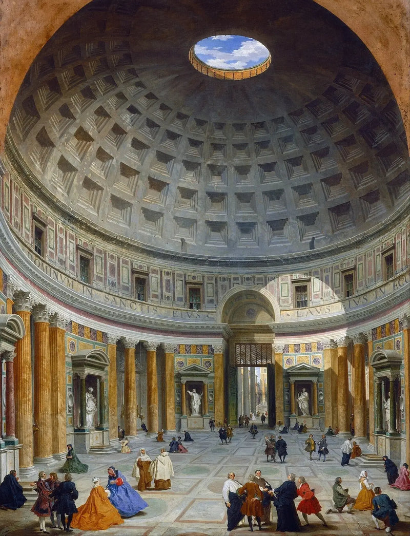 Roma'daki Pantheon İç Mekanı - Giovanni Paolo Panini