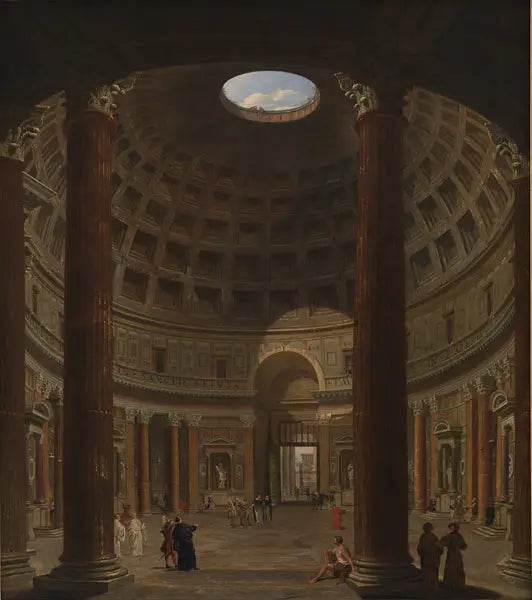 Roma'daki Pantheon İç Mekânı - Giovanni Paolo Panini
