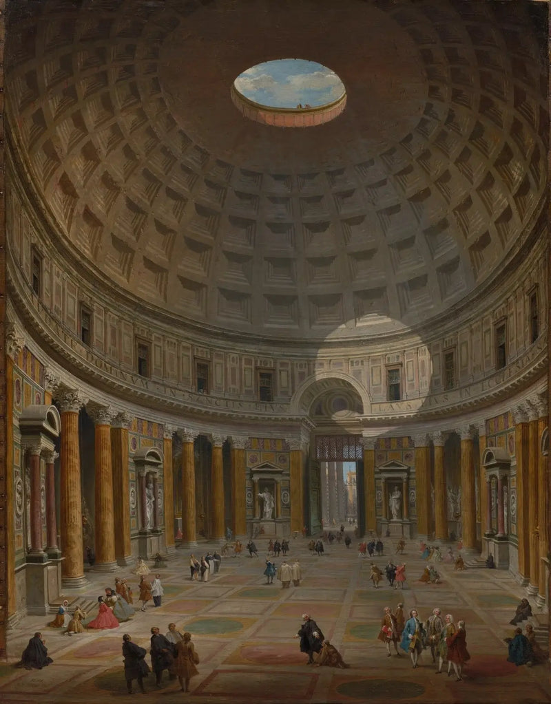 Roma'daki Pantheon İç Mekanı - Giovanni Paolo Panini