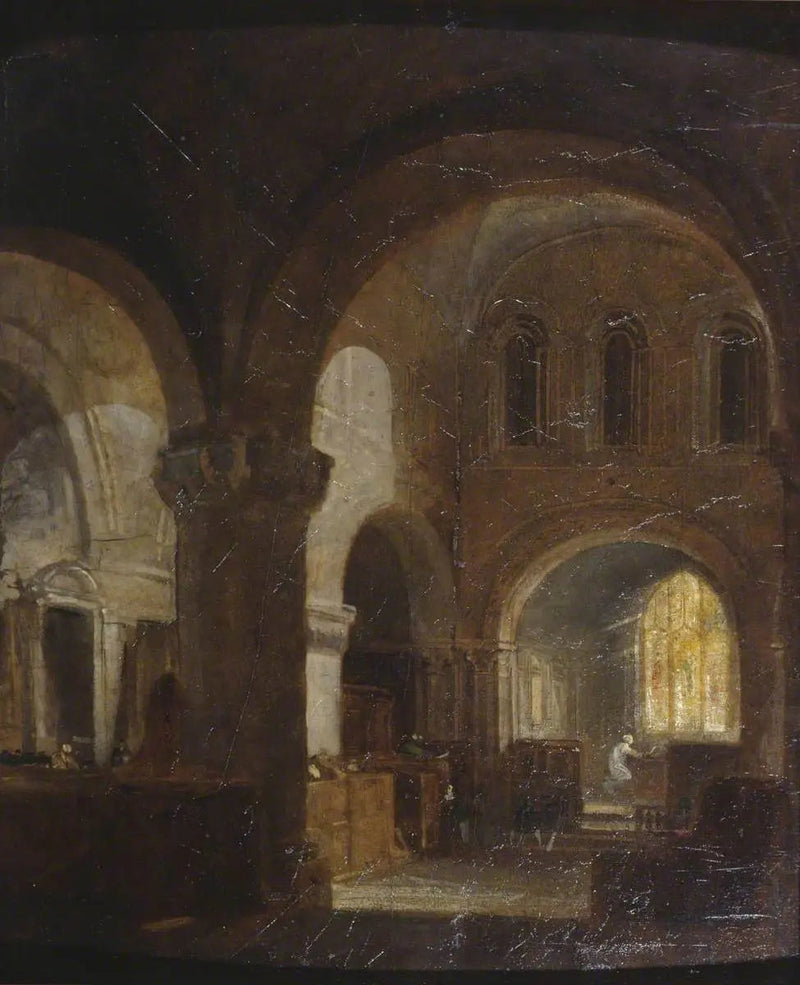 Romanesk Bir Kilisenin İçi - J. M. W. Turner