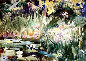 İris ve zambak - Frank Weston Benson