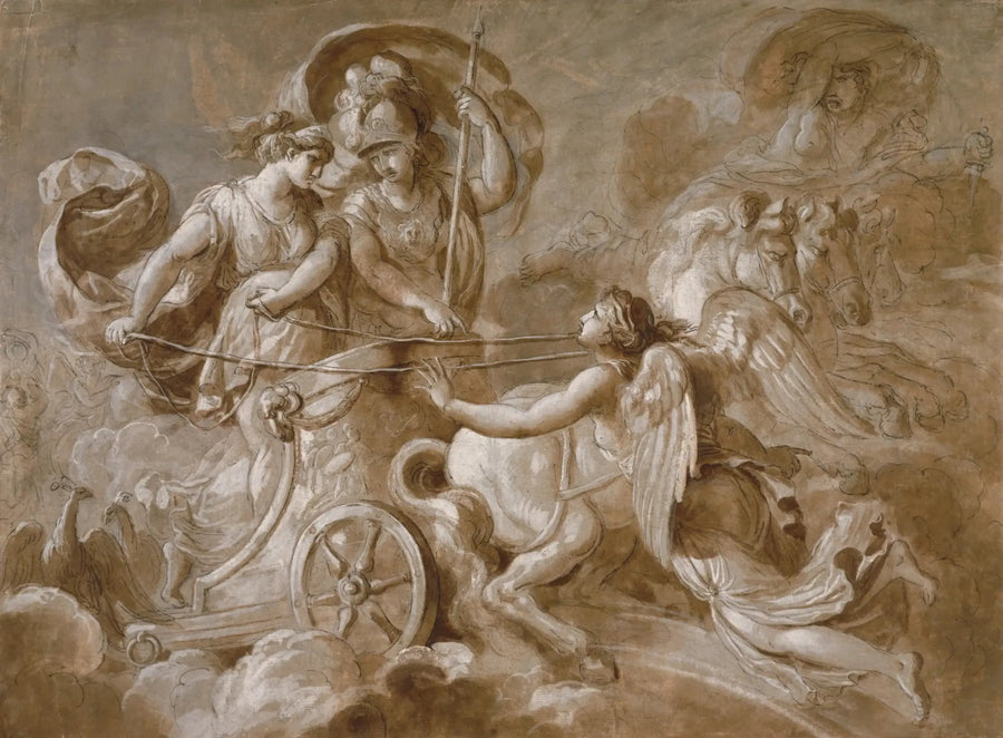 İris'in Athena ve Hera'ya Yaklaşması - Louis Jean François Lagrenée