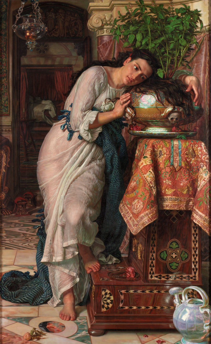 İzabel ve fesleğen kabı - William Holman Hunt