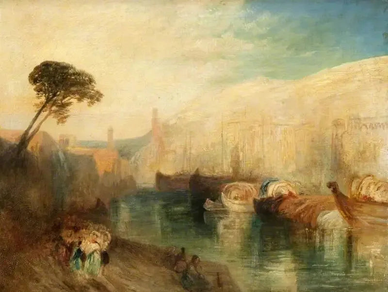Botlar ve Figürler ile İtalyan Manzarası - J. M. W. Turner