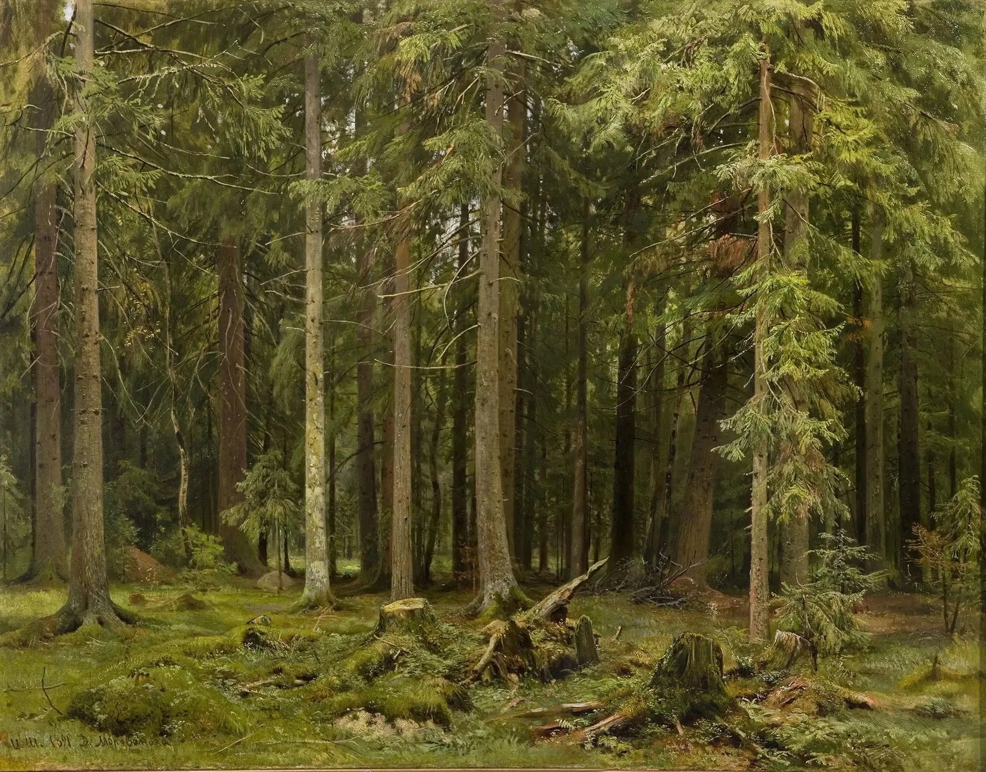 Лес в Мордвинове - Ivan Chichkine image 1 reproduction artisanale de tableau