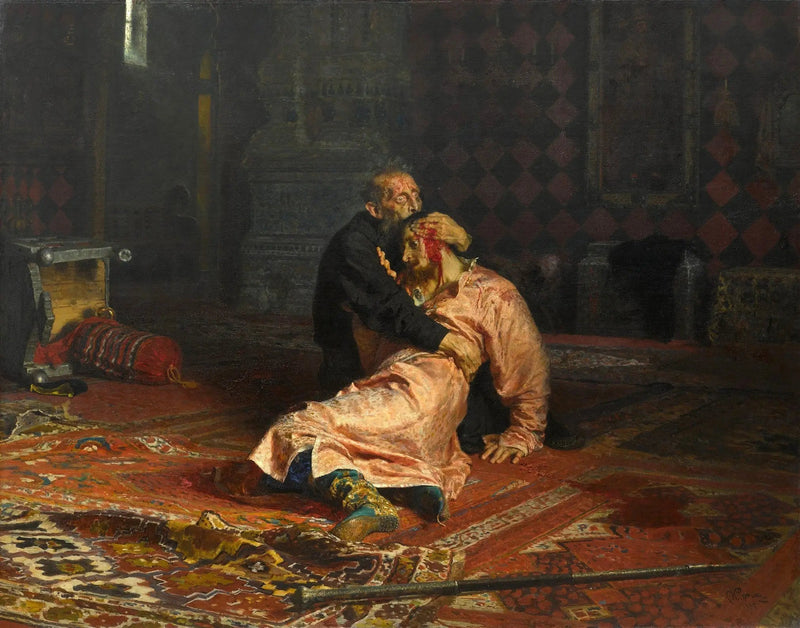 Ivan the Terrible Oğlunu Öldürüyor - Ilya Repin
