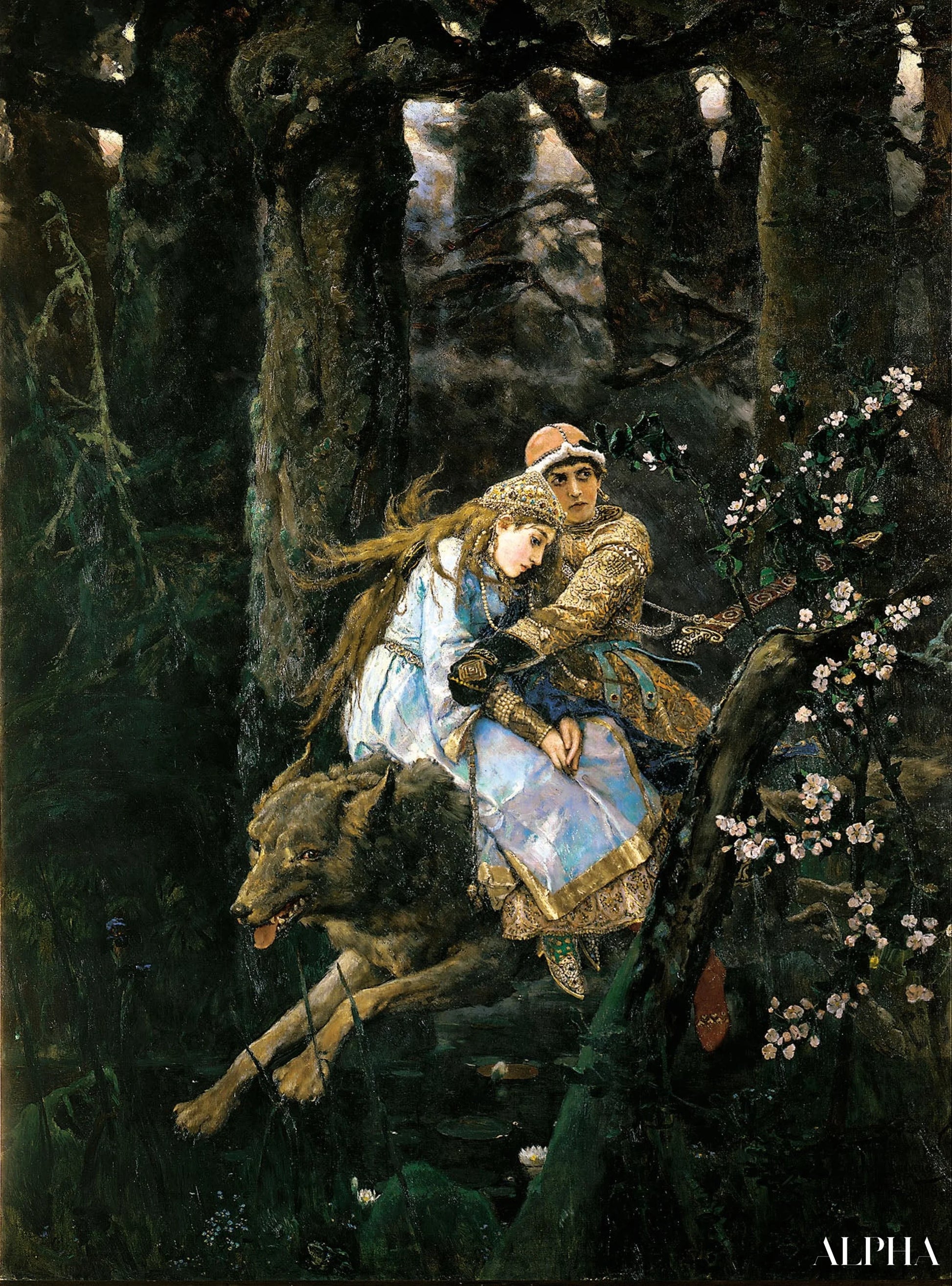 Ivan Tsarevich chevauchant le loup gris - Viktor Vasnetsov - Reproductions de tableaux et peintures haut de gamme