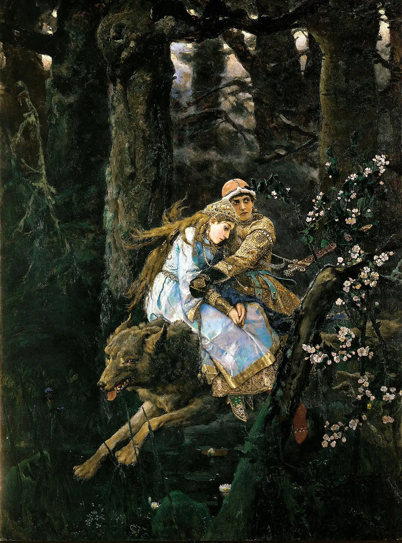 Ivan Tsarévitch Gri Kurt üzerinde at sürerken - Viktor Vasnetsov