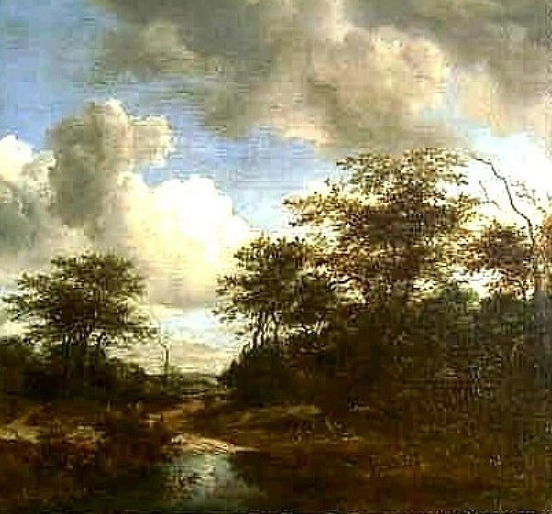 Chemin sablonneux entre les arbres, peinture de Jacob van Ruisdael