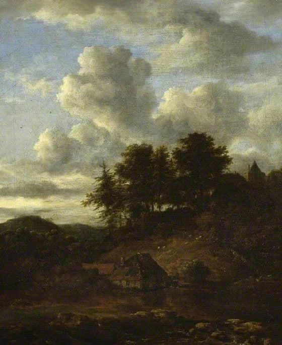 Rivière et pins, peinture de Jacob van Ruisdael
