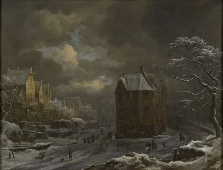 Vue hivernale du Hekelveld à Amsterdam - Jacob van Ruisdael