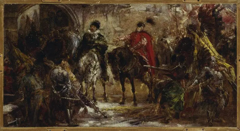 Jan Zamoyski Byczyna'da, taslak - Jan Matejko