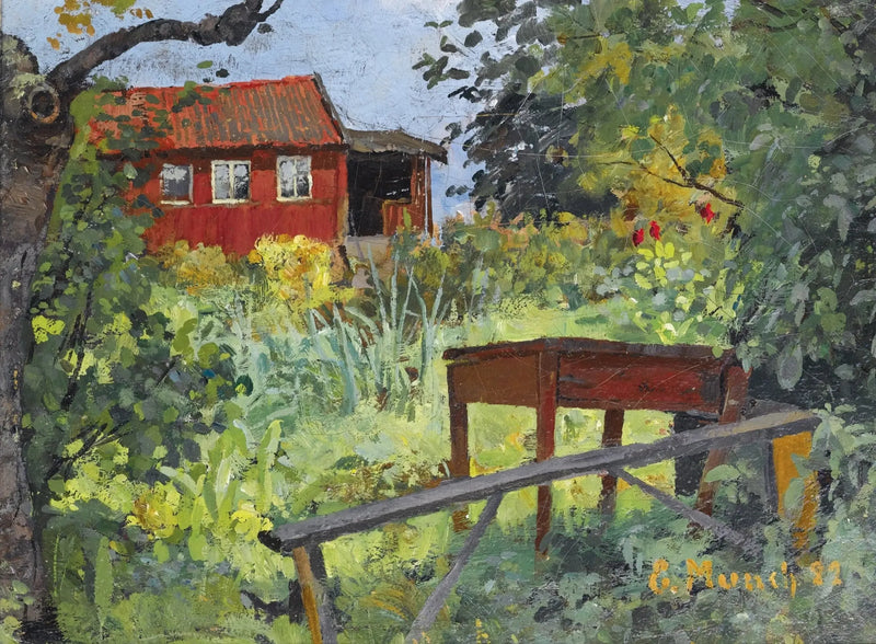 kırmızı evde bahçe - Edvard Munch