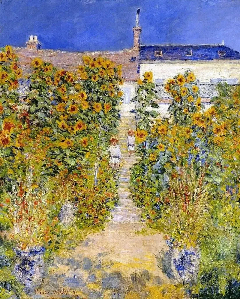 Vétheuil W684'teki Sanatçının Bahçesi - Claude Monet