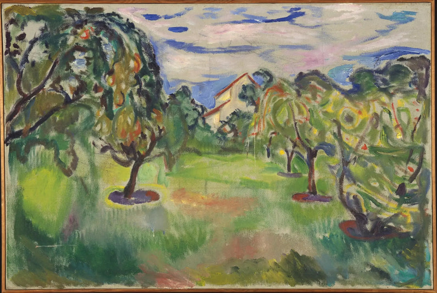elma ağaçları bahçesi - Edvard Munch
