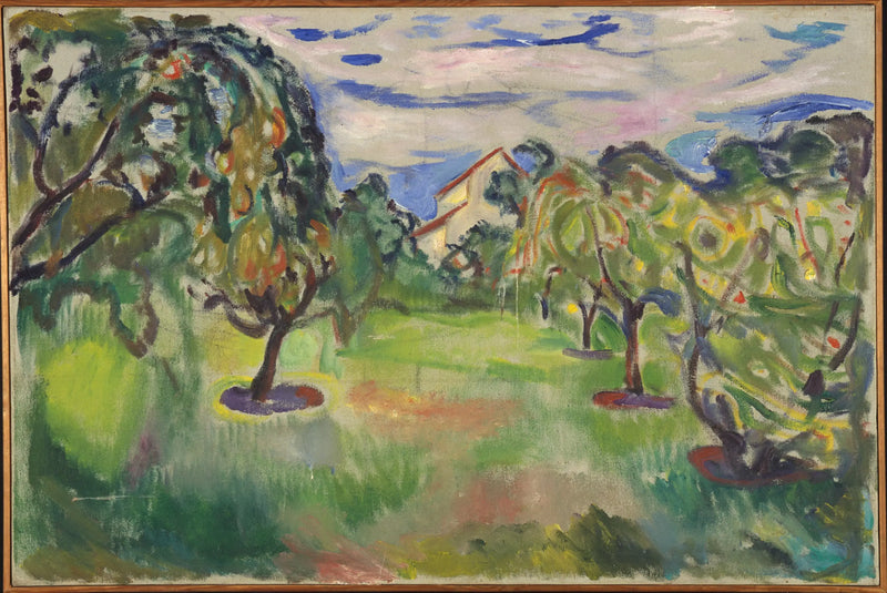 elma ağaçları bahçesi - Edvard Munch