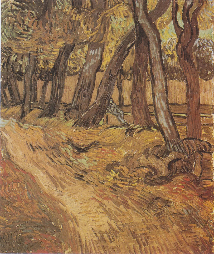 Saint-Paul Hastanesi Bahçesi ve Figür, Le - Vincent van Gogh