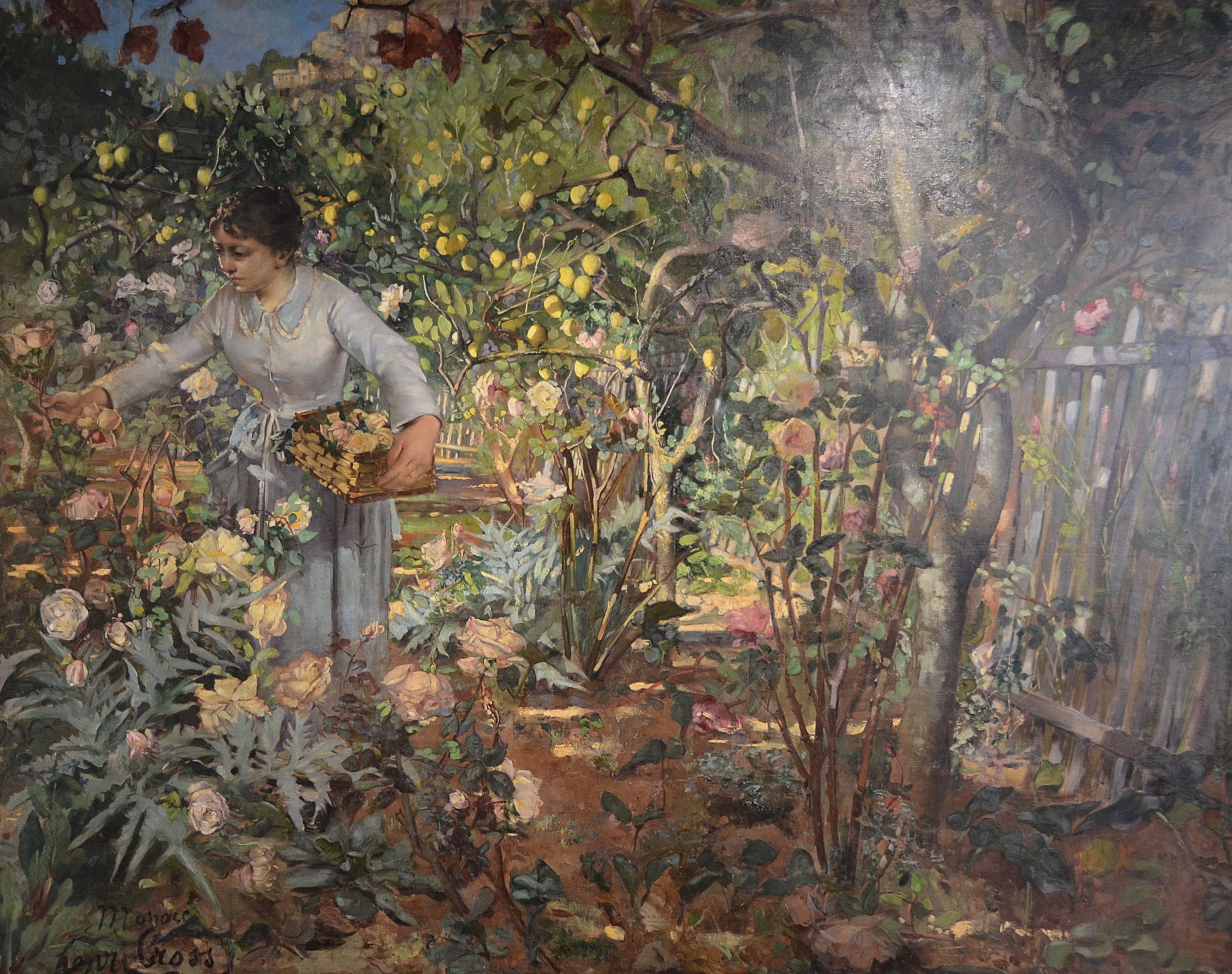 Jardin de roses à Monaco - Henri-Edmond Cross