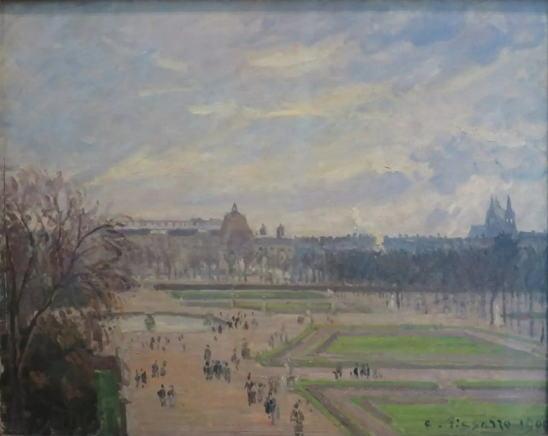 Tuileries Bahçesi, bulutlu ve aydınlık hava - Camille Pissarro
