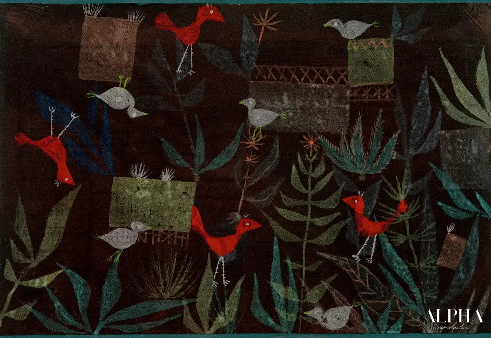 Jardin d'oiseaux - Paul Klee - Reproductions de tableaux et peintures haut de gamme