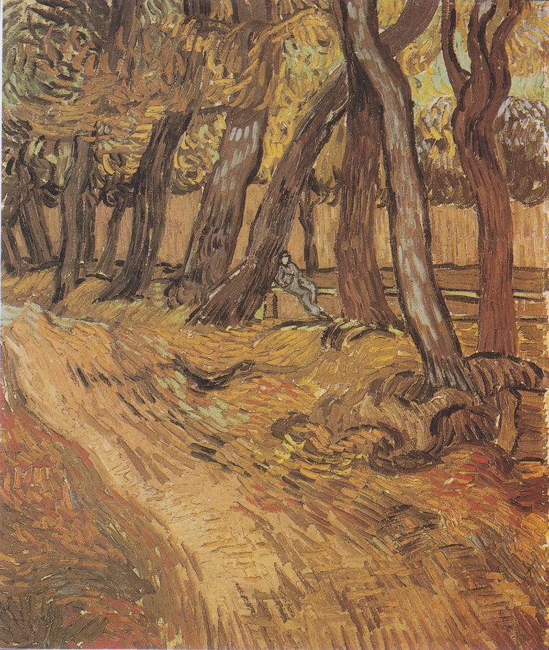 Saint-Paul Hastanesi Bahçesi ve Figür, Le - Vincent van Gogh