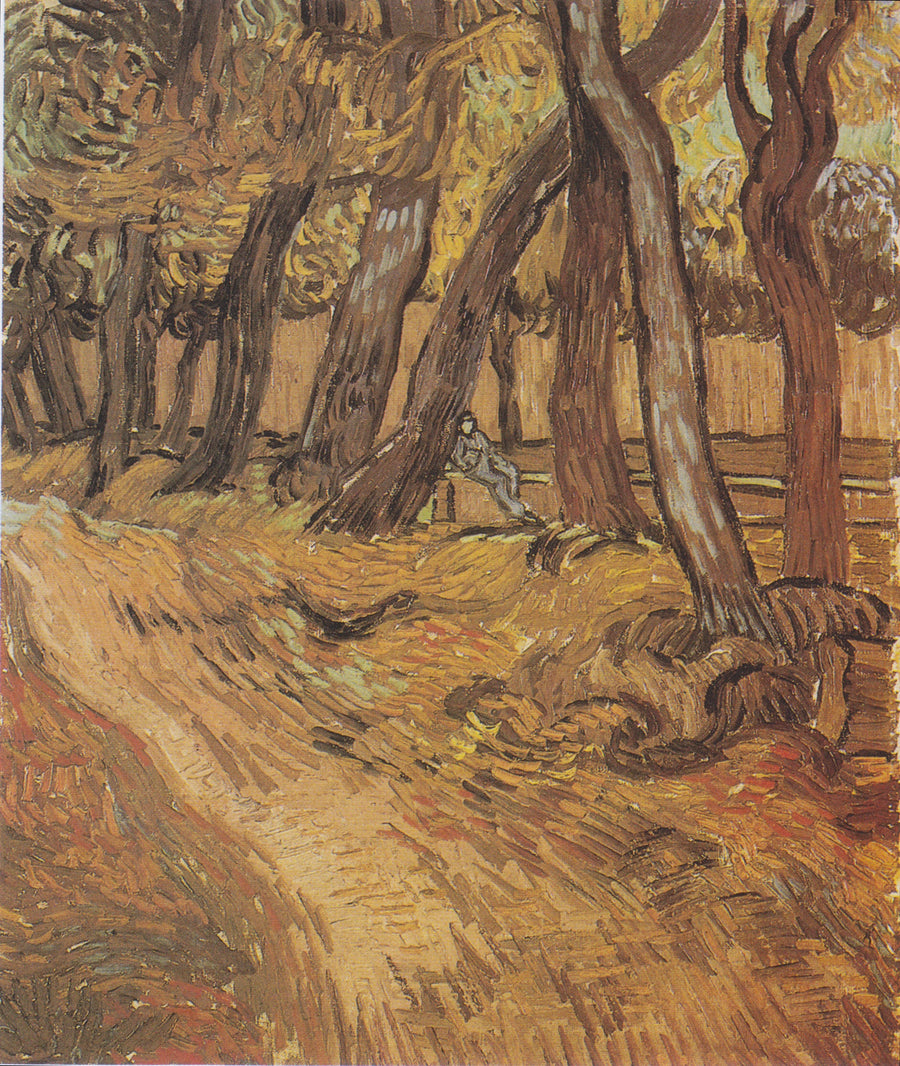 Saint-Paul Hastanesi Bahçesi ve Figür, Le - Vincent van Gogh
