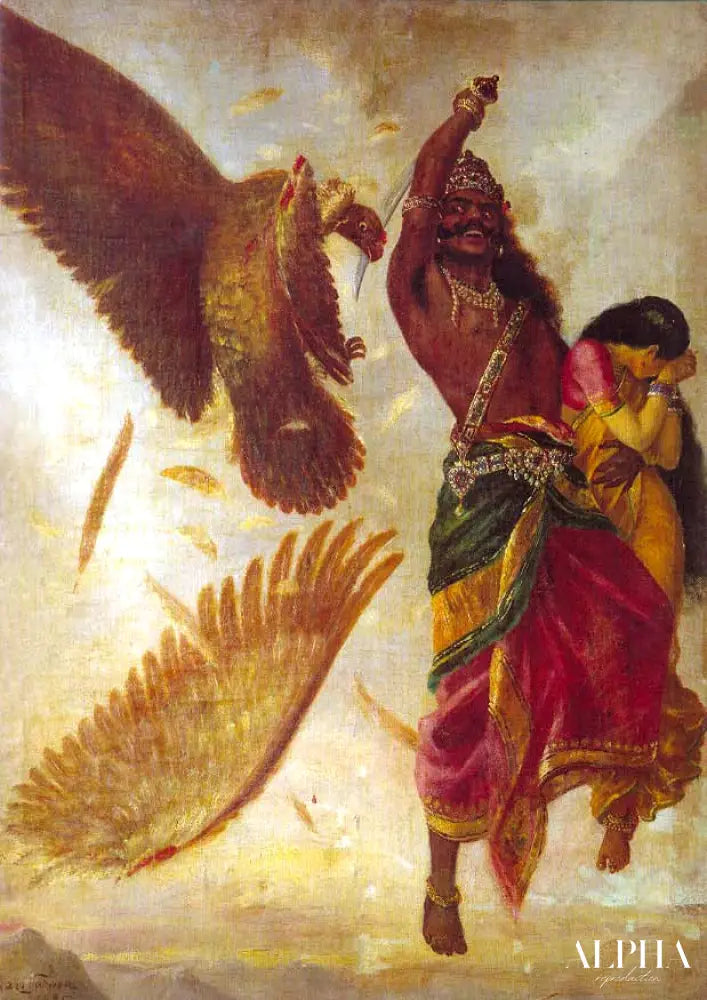 Jatayu Vadham - Raja Ravi Varma - Reproductions de tableaux et peintures haut de gamme