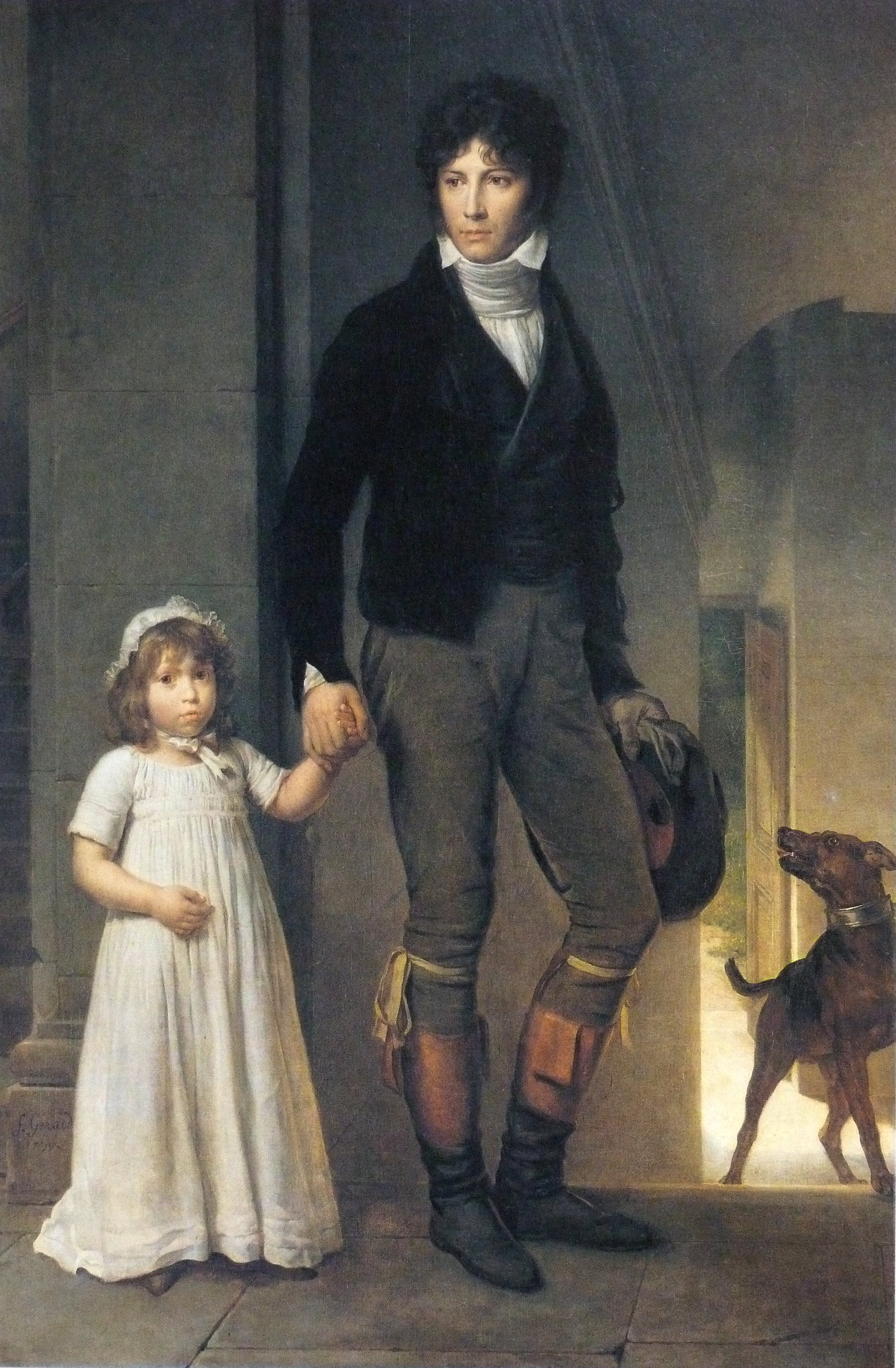 Jean-Baptiste Isabey et sa fille, enfant - François Gérard