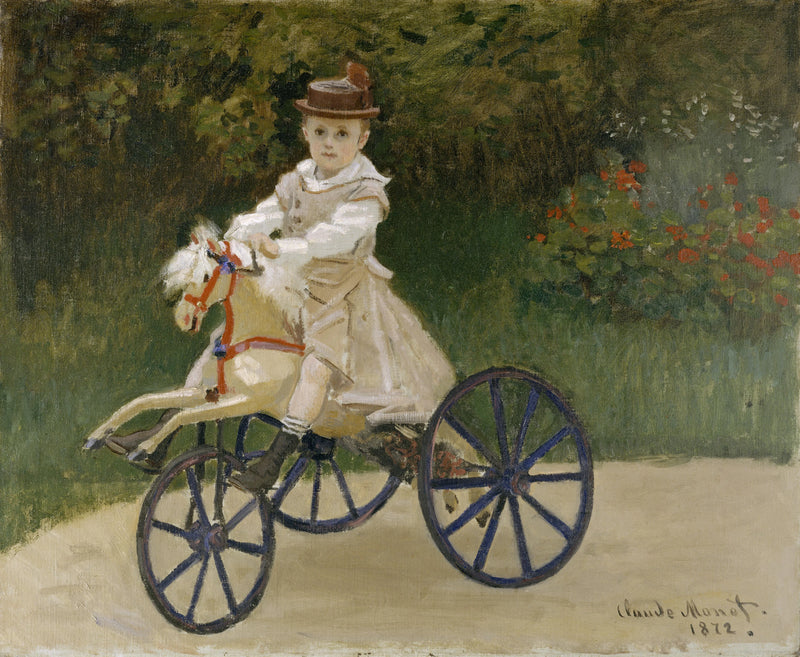Jean Monet atlı üç tekerlekli bisikletiyle W238 - Claude Monet