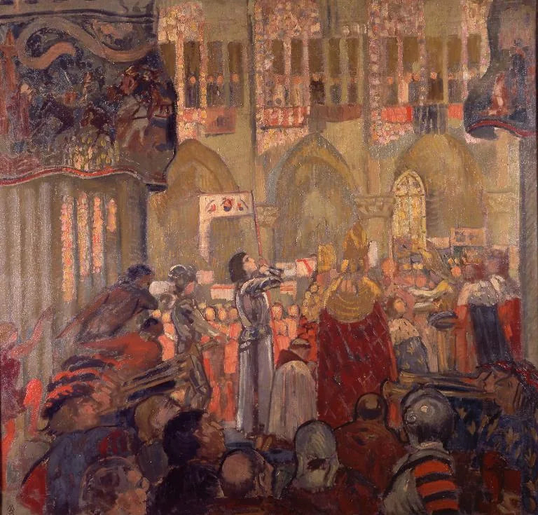 Jeanne d'Arc'un Charles VII'nin taç giyme töreni - Maurice Denis
