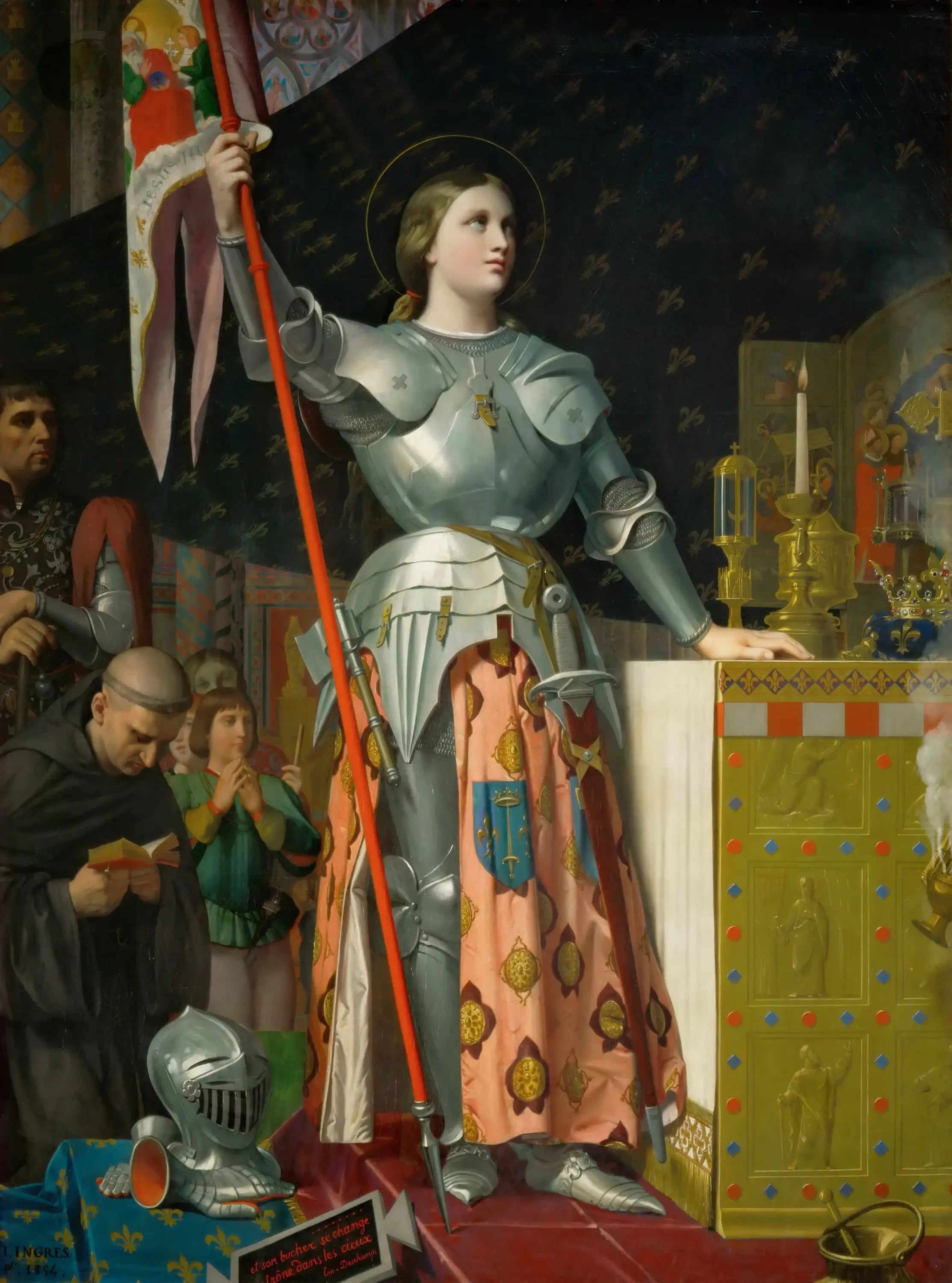 Jeanne d'Arc au sacre du roi Charles VII - Jean-Auguste-Dominique Ingres image 1 reproduction artisanale de tableau