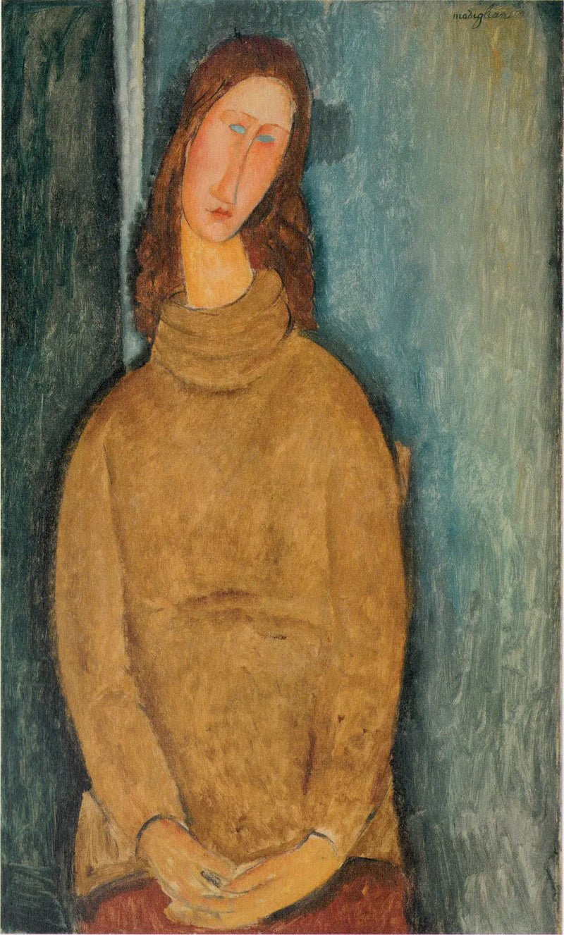 Sarı Kazaklı Jeanne Hébuterne - Amedeo Modigliani